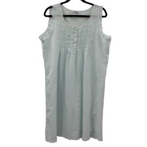 Miss Elaine‎ chemise nightgown floral embroidered cottagecore shabby chic XL